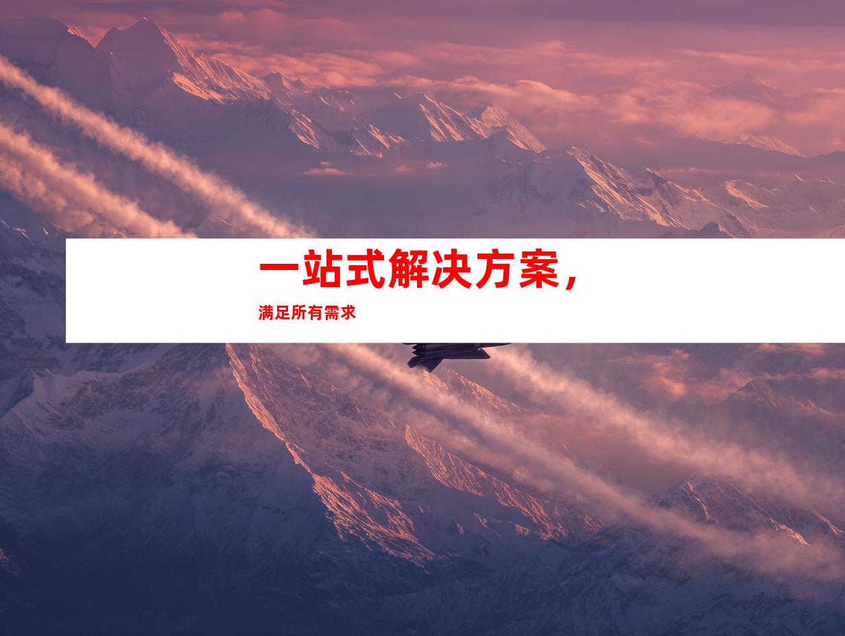 一站式解决方案，满足所有需求