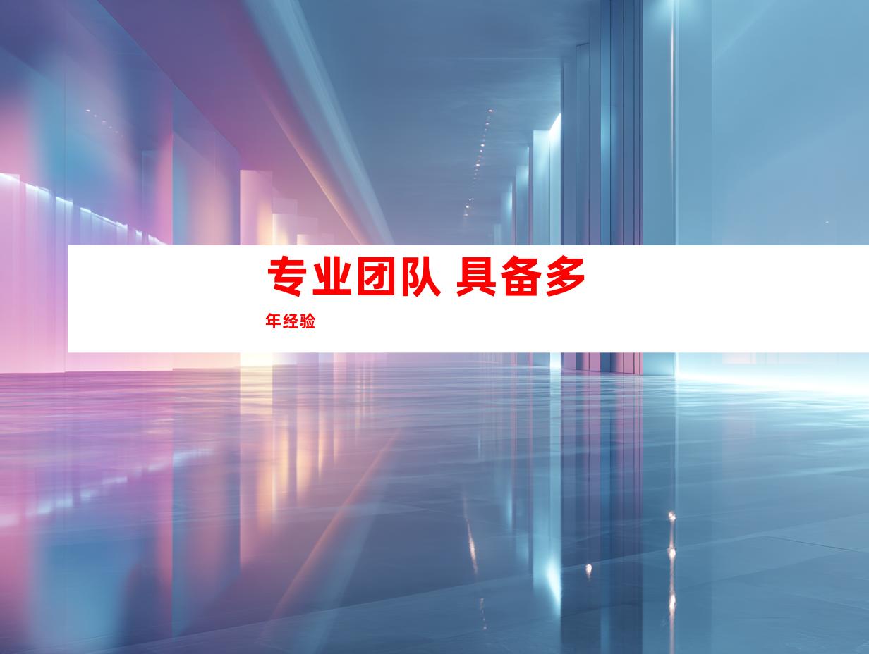 专业团队 具备多年经验