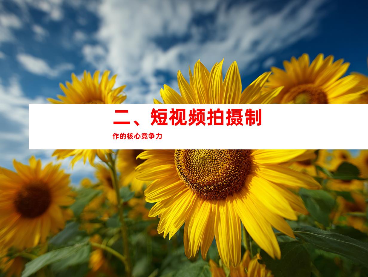 二、短视频拍摄制作的核心竞争力