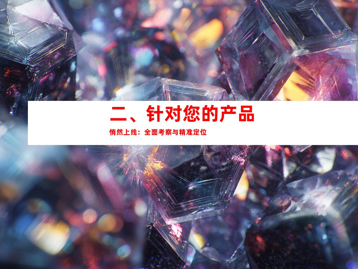 二、针对您的产品悄然上线：全面考察与精准定位