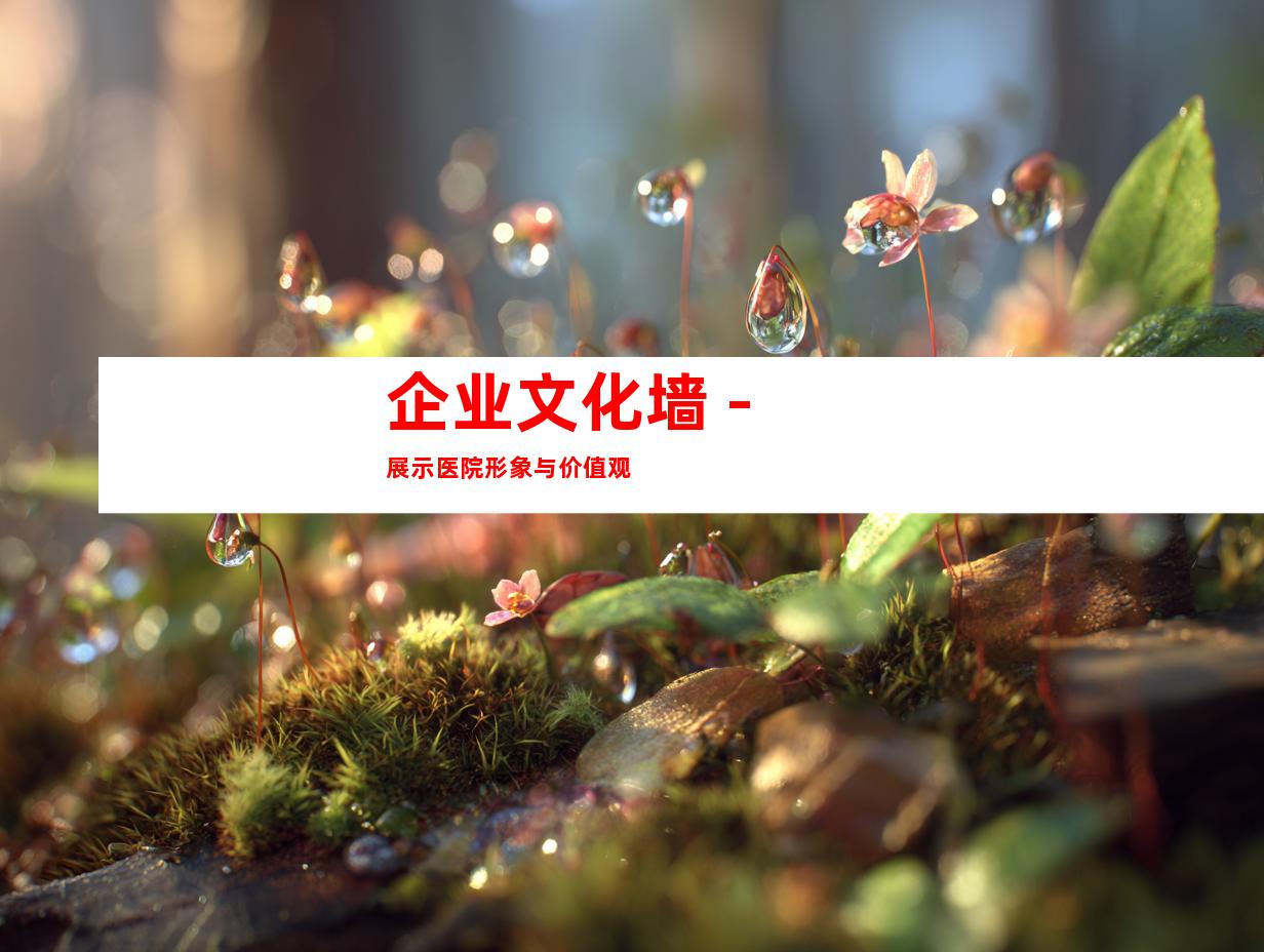 企业文化墙 - 展示医院形象与价值观