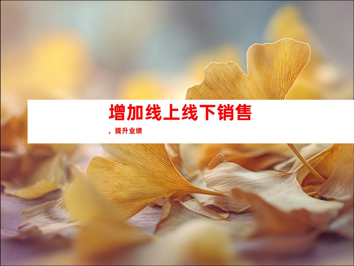 增加线上线下销售，提升业绩