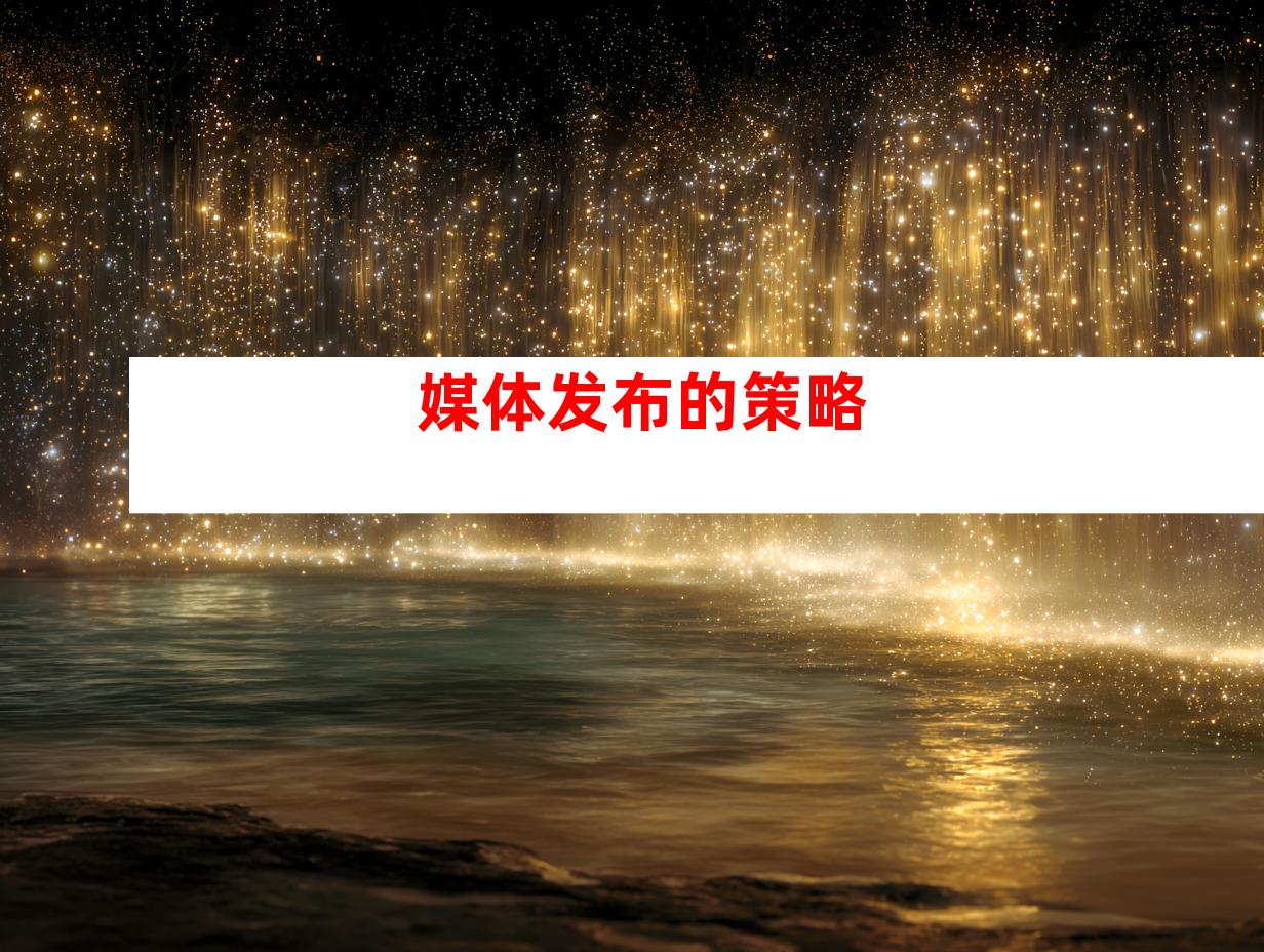 媒体发布的策略