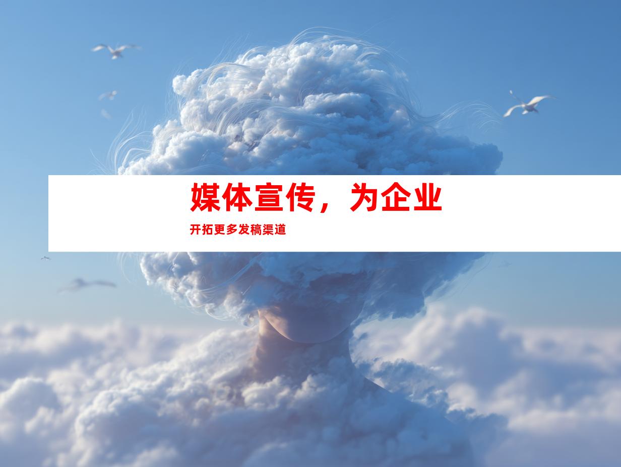 媒体宣传，为企业开拓更多发稿渠道