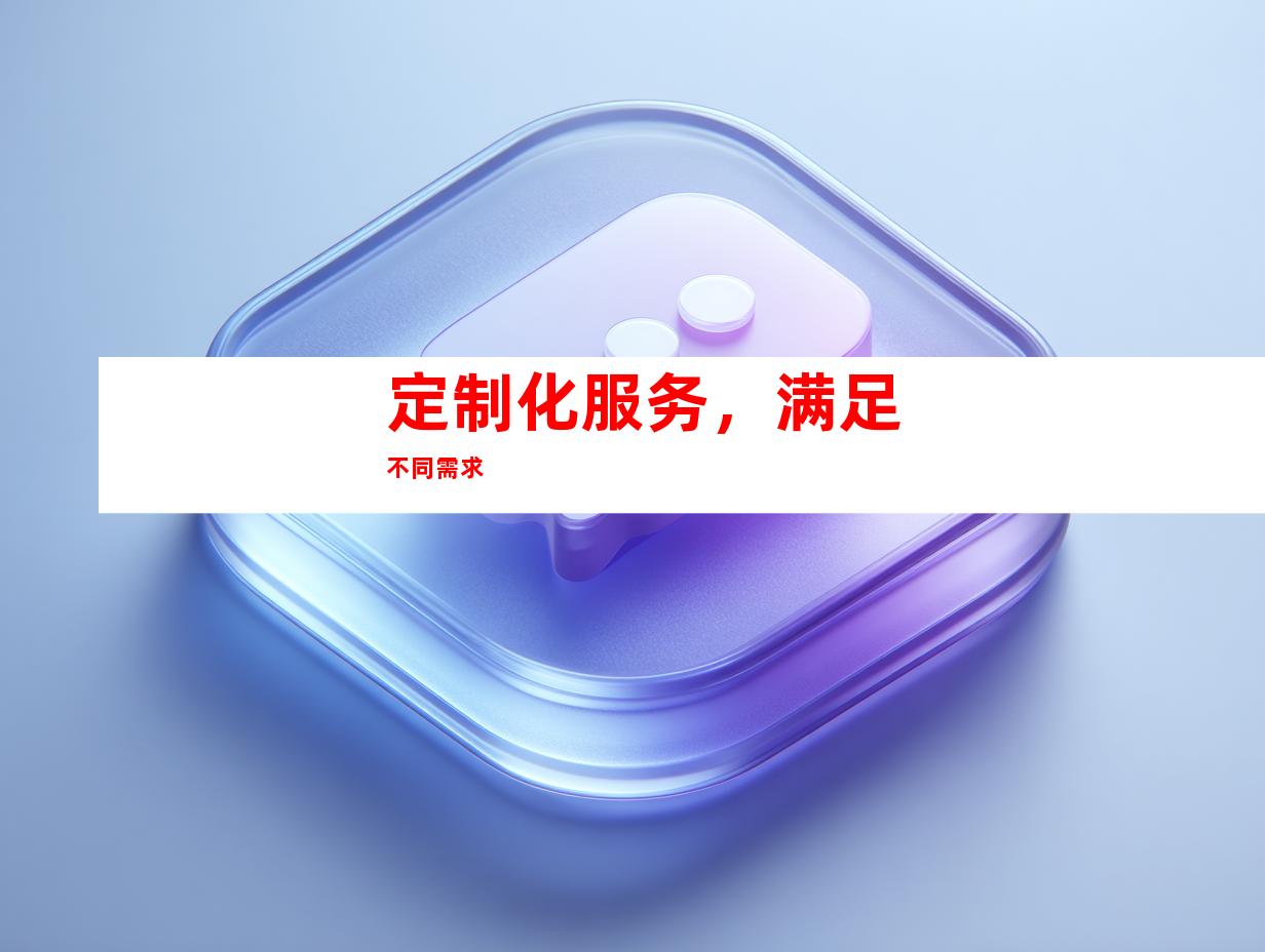 定制化服务，满足不同需求