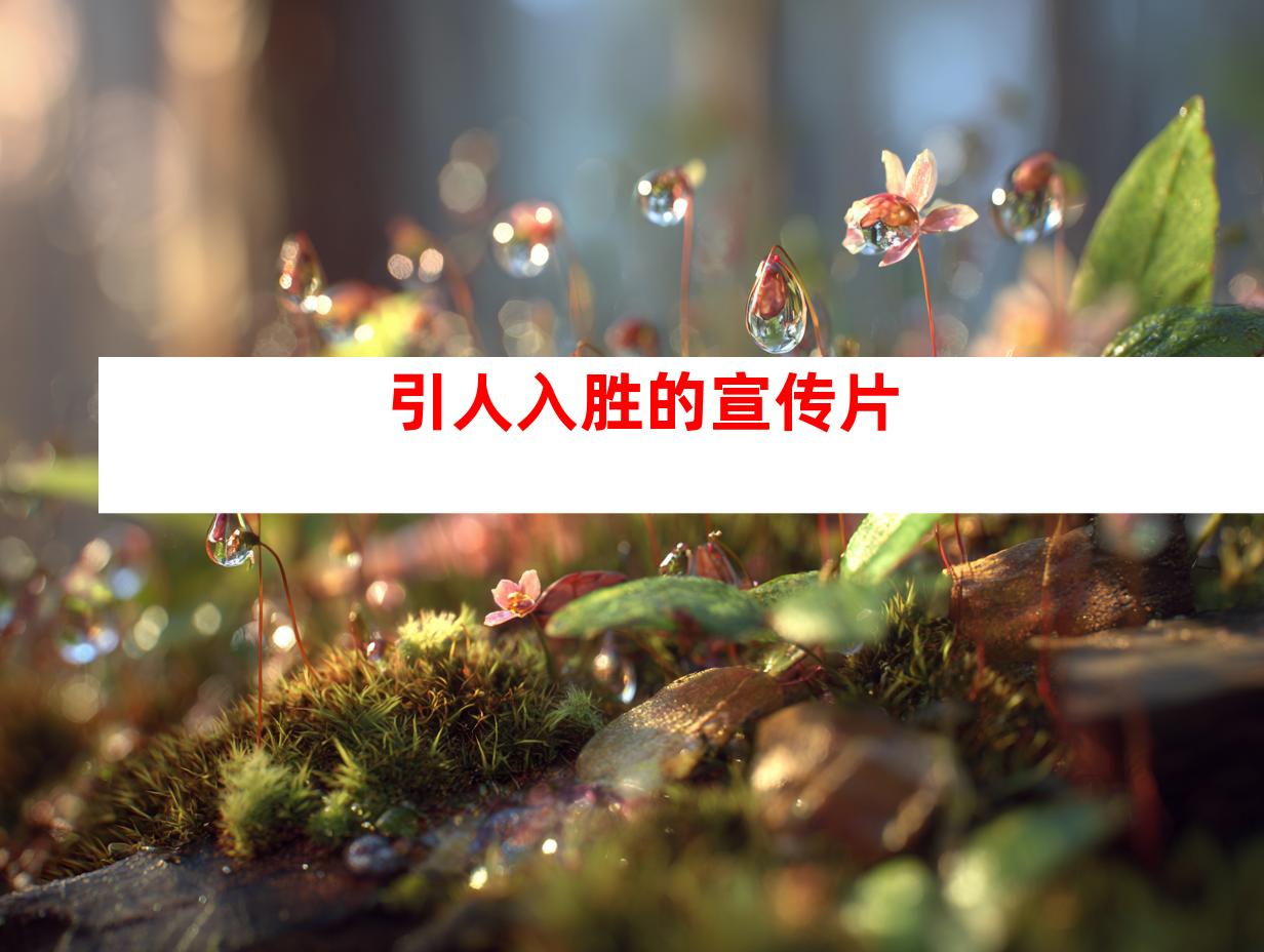 引人入胜的宣传片