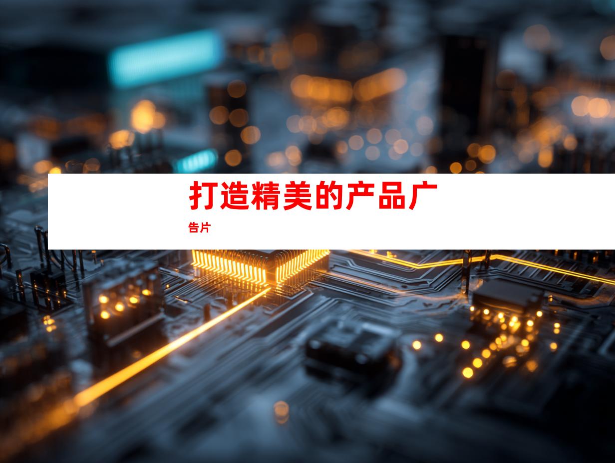 打造精美的产品广告片
