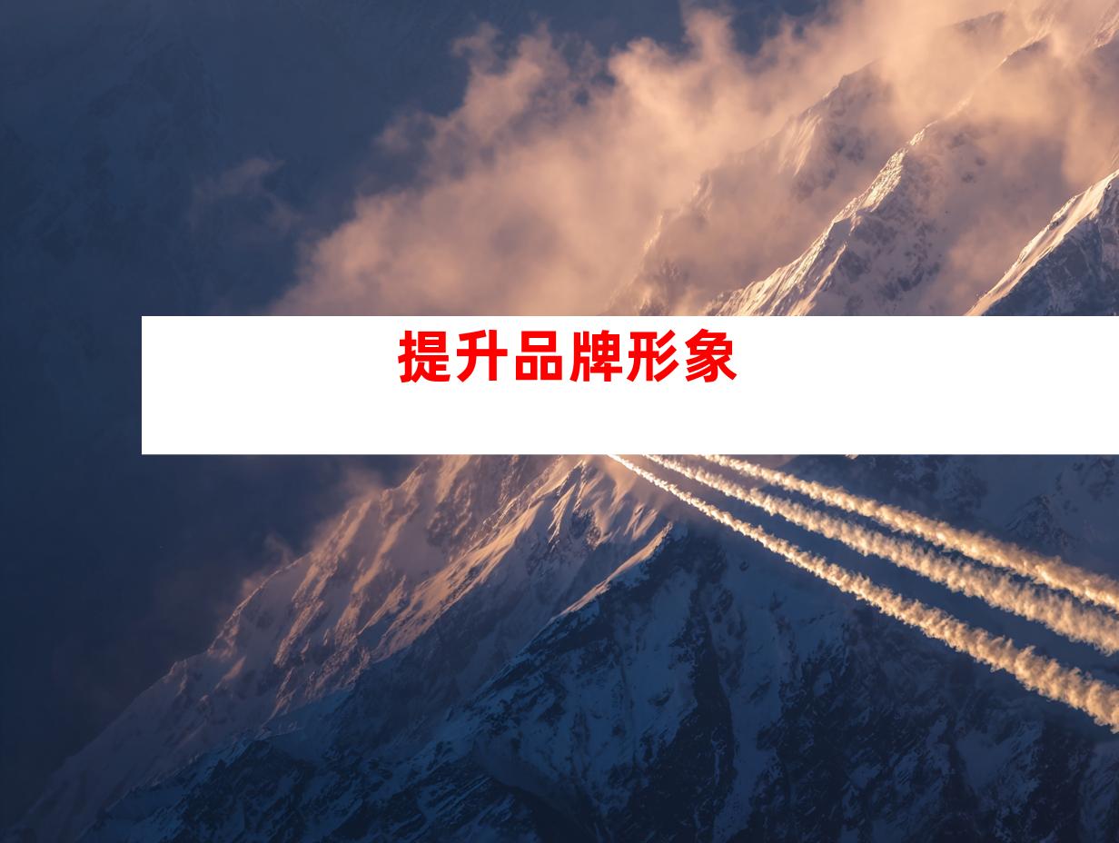 提升品牌形象