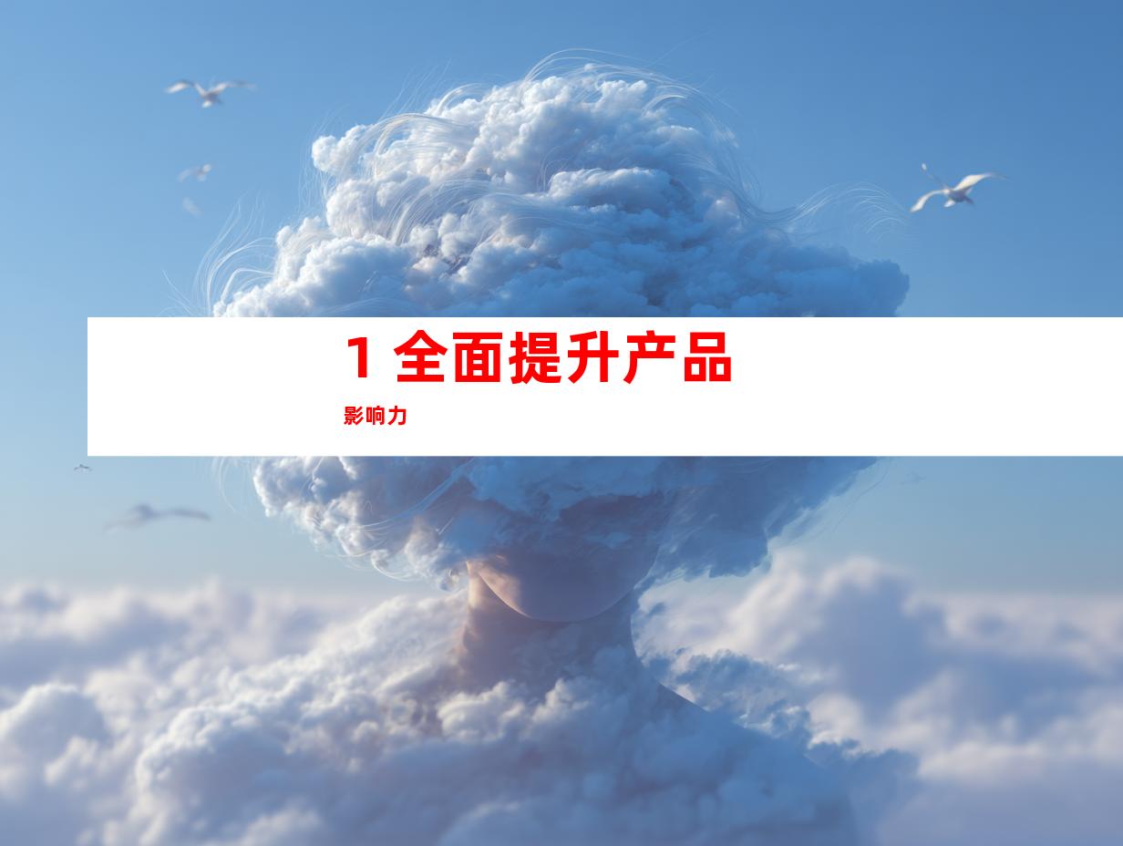 1. 全面提升产品影响力