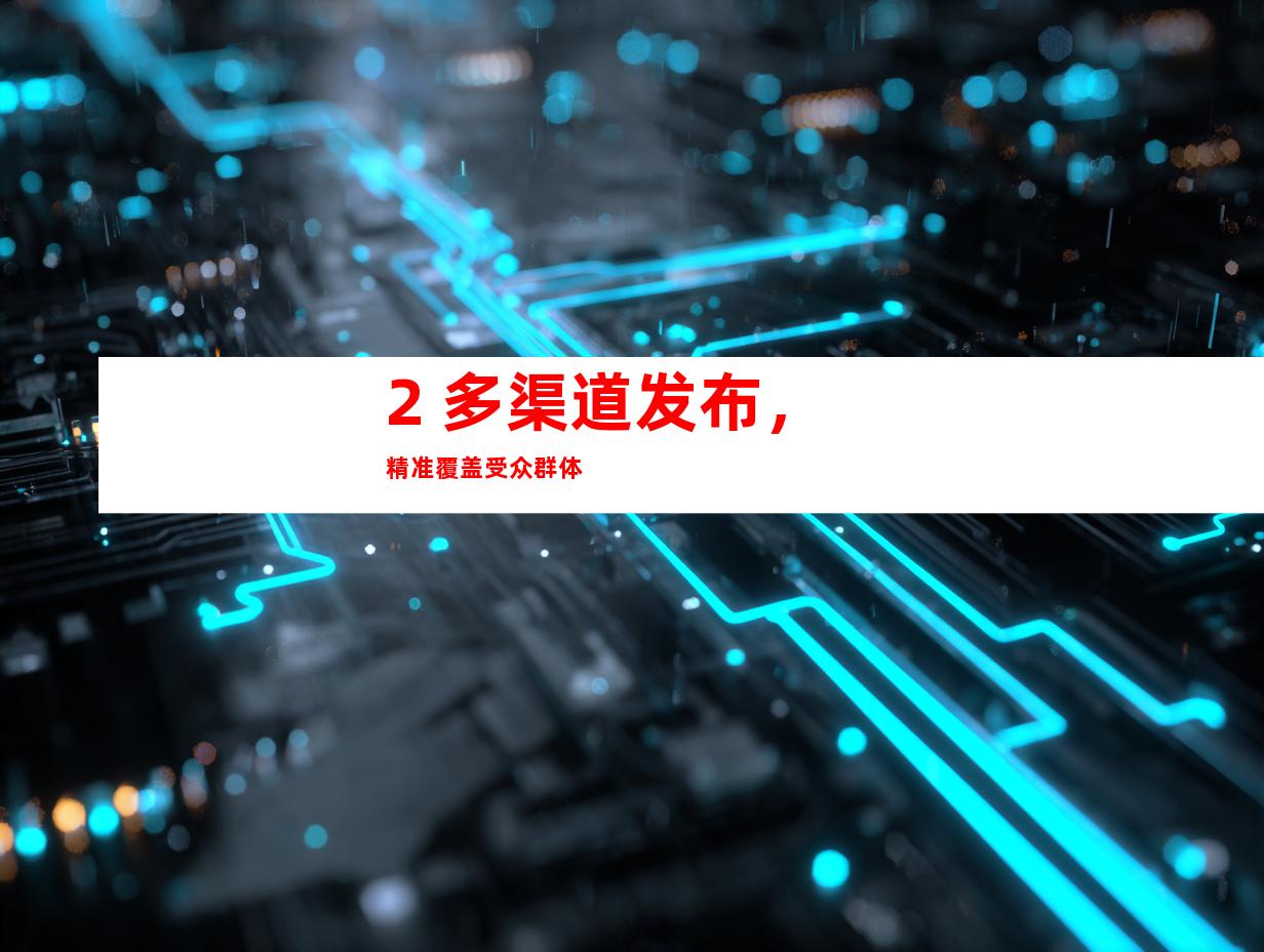 2. 多渠道发布，精准覆盖受众群体