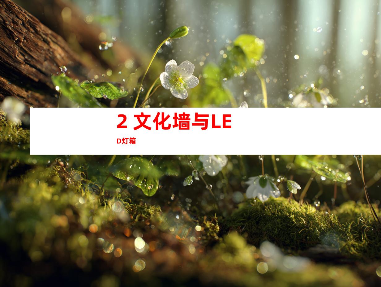 2. 文化墙与LED灯箱