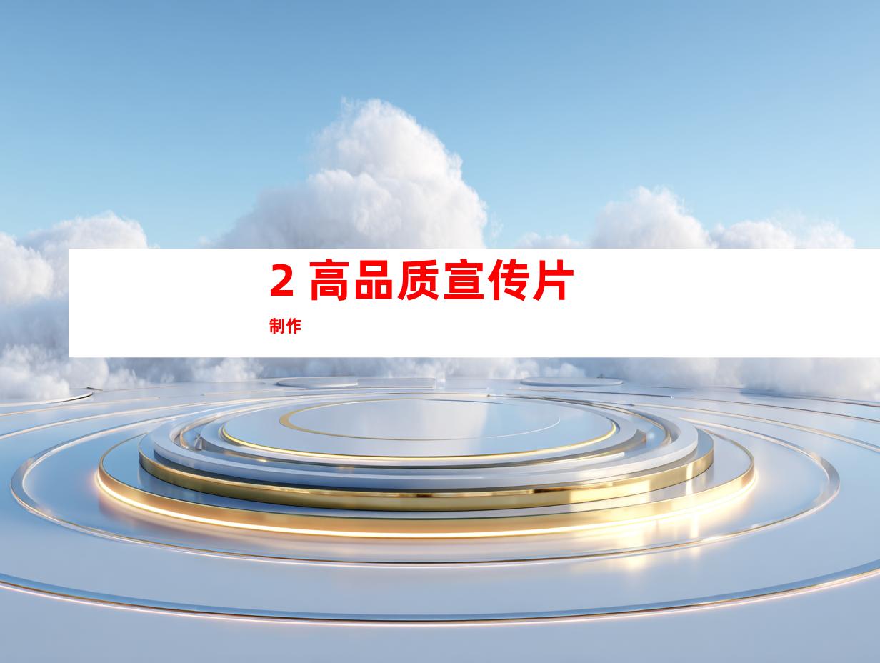 2. 高品质宣传片制作