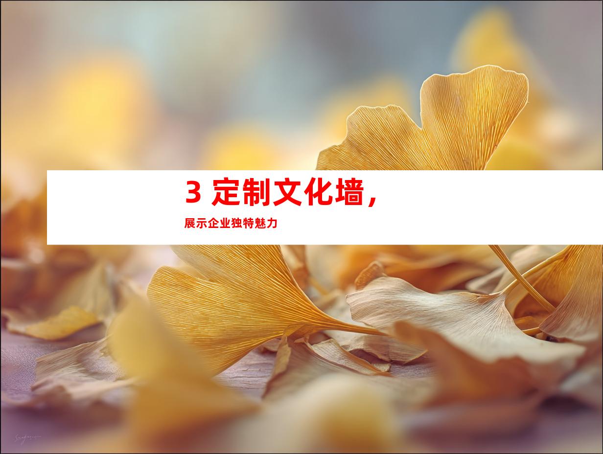 3. 定制文化墙，展示企业独特魅力