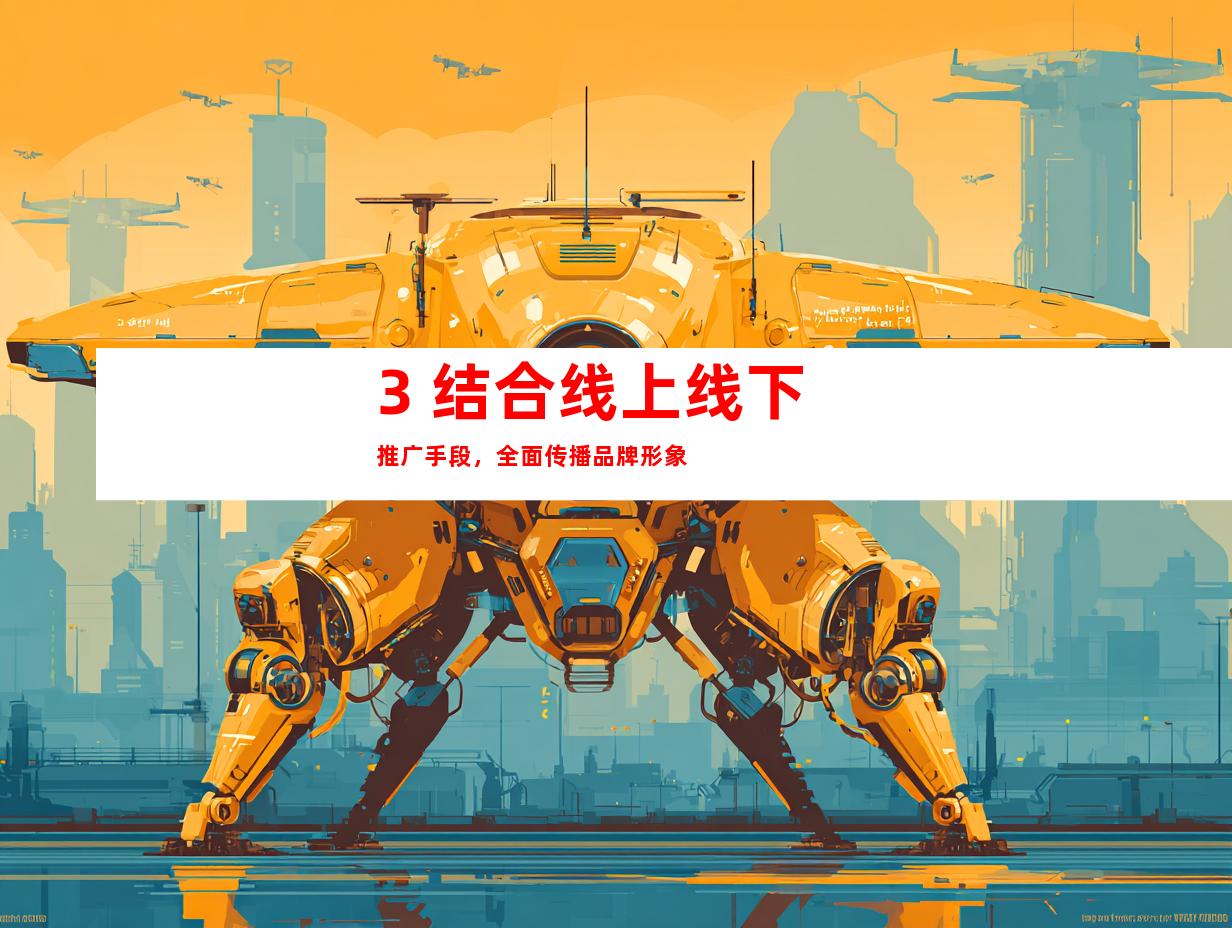 3. 结合线上线下推广手段，全面传播品牌形象