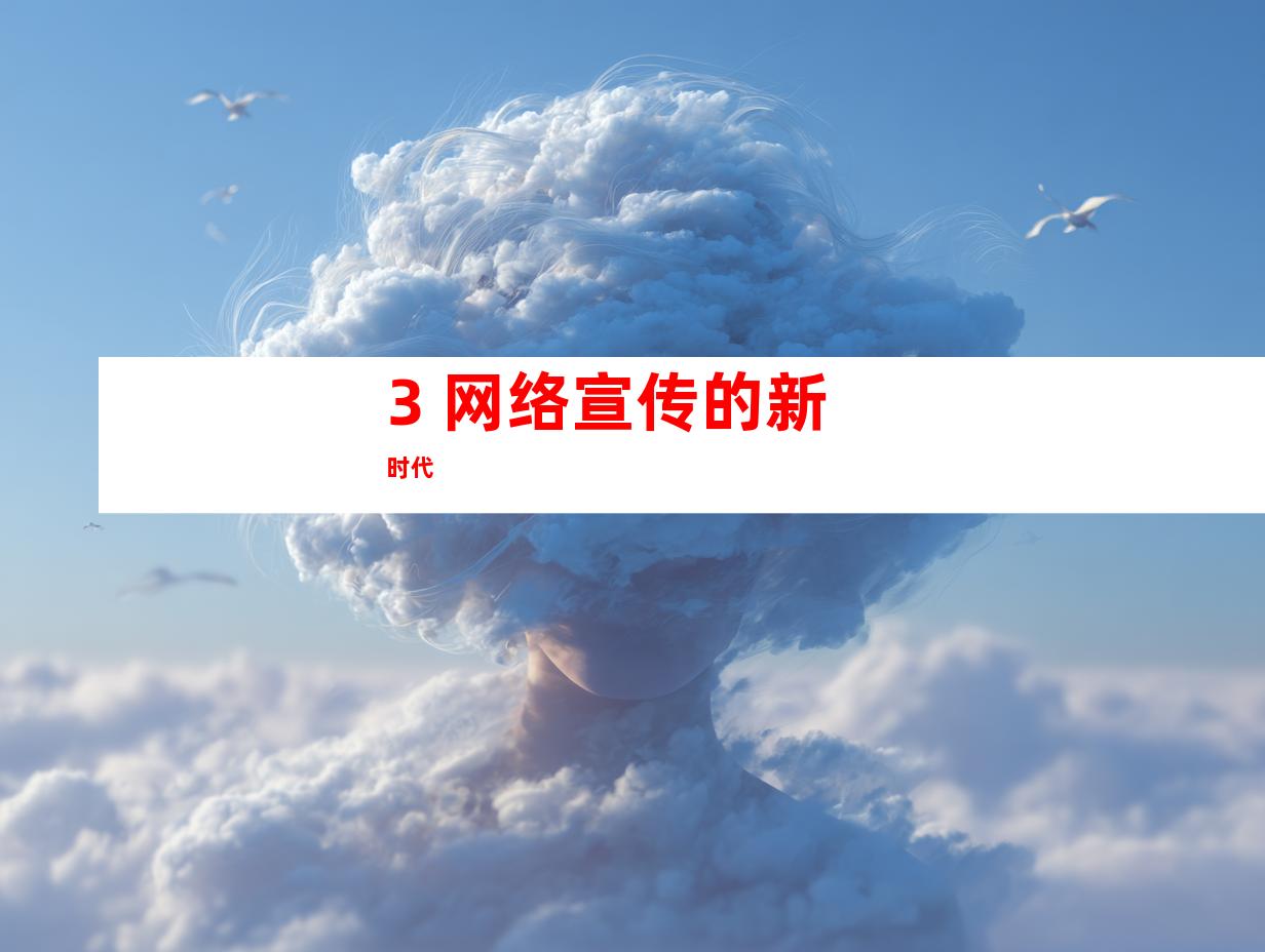 3. 网络宣传的新时代