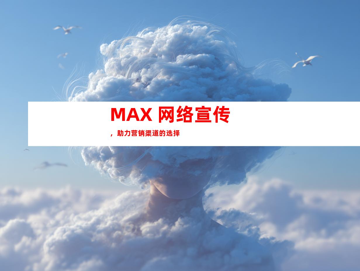 MAX 网络宣传，助力营销渠道的选择